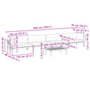 vidaXL 5 részes tömör akácfa kerti raklap ülőgarnitúra párnával