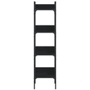 vidaXL 4 szintes fekete szerelt fa könyvespolc 35 x 30 x 138,5 cm