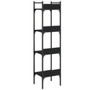 vidaXL 4 szintes fekete szerelt fa könyvespolc 35 x 30 x 138,5 cm