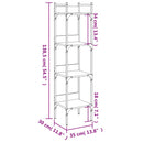 vidaXL 5 szintes füstös tölgy szerelt fa könyvespolc 35x30x138,5 cm