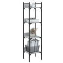 vidaXL 4 szintes szürke sonoma szerelt fa könyvespolc 35x30x138,5 cm