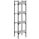 vidaXL 4 szintes szürke sonoma szerelt fa könyvespolc 35x30x138,5 cm