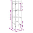 vidaXL 4 szintes barna tölgy szerelt fa könyvespolc 35 x 30 x 138,5 cm