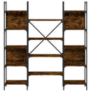 vidaXL füstös tölgy színű szerelt fa könyvespolc 155,5 x 24 x 166,5 cm