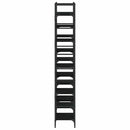 vidaXL fekete szerelt fa könyvespolc 127,5x28,5x172,5 cm