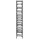 vidaXL szürke sonoma színű szerelt fa könyvespolc 127,5x28,5x172,5 cm