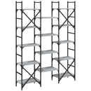 vidaXL szürke sonoma színű szerelt fa könyvespolc 127,5x28,5x172,5 cm