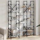 vidaXL szürke sonoma színű szerelt fa könyvespolc 127,5x28,5x172,5 cm