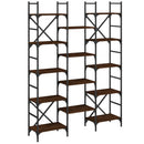 vidaXL barna tölgyszínű szerelt fa könyvespolc 127,5x28,5x172,5 cm