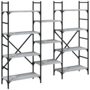 vidaXL szürke sonoma színű szerelt fa könyvespolc 160x28,5x136,5 cm