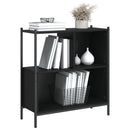 vidaXL fekete szerelt fa könyvszekrény 72 x 28 x 77,5 cm