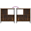 vidaXL füstös tölgy színű szerelt fa könyvszekrény 72 x 28 x 77,5 cm