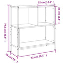 vidaXL füstös tölgy színű szerelt fa könyvszekrény 72 x 28 x 77,5 cm