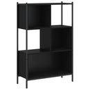 vidaXL fekete szerelt fa könyvszekrény 72x28x109 cm