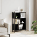 vidaXL fekete szerelt fa könyvszekrény 72x28x109 cm