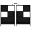vidaXL fekete szerelt fa könyvszekrény 72x28x109 cm