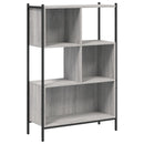 vidaXL szürke sonoma színű szerelt fa könyvespolc 72x28x109 cm