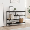 vidaXL fekete szerelt fa tálalóasztal 100x30x75 cm