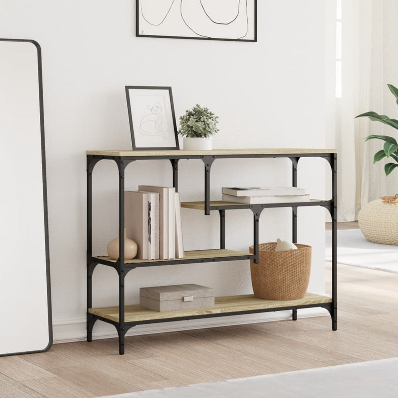 vidaXL sonoma tölgy színű szerelt fa dohányzóasztal 100x30x75 cm