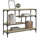 vidaXL sonoma tölgy színű szerelt fa dohányzóasztal 100x30x75 cm