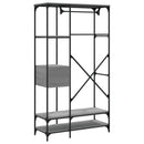 vidaXL szürke sonoma szerelt fa ruhásszekrény fiókokkal 100x40x180 cm