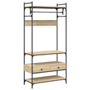 vidaXL sonoma tölgy szerelt fa ruhásszekrény fiókokkal 89x39x184,5 cm