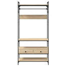 vidaXL sonoma tölgy szerelt fa ruhásszekrény fiókokkal 89x39x184,5 cm