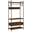 vidaXL füstös tölgy szerelt fa ruhásszekrény fiókokkal 89x39x184,5 cm