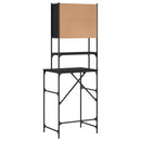 vidaXL fekete mosógépszekrény 68x48,5x194 cm