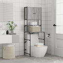 vidaXL szürke sonoma tölgy mosógépszekrény 68x48,5x194 cm