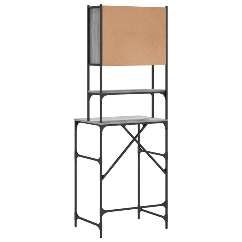 vidaXL szürke sonoma tölgy mosógépszekrény 68x48,5x194 cm