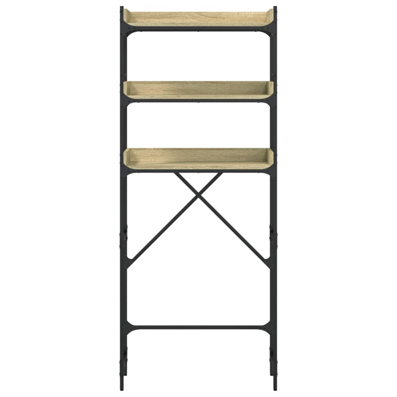vidaXL sonoma tölgy színű szerelt fa mosógéppolc 67 x 25 x 163 cm