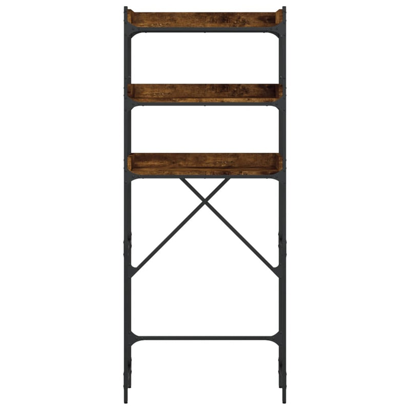 vidaXL füstös tölgy színű szerelt fa mosógéppolc 67 x 25 x 163 cm