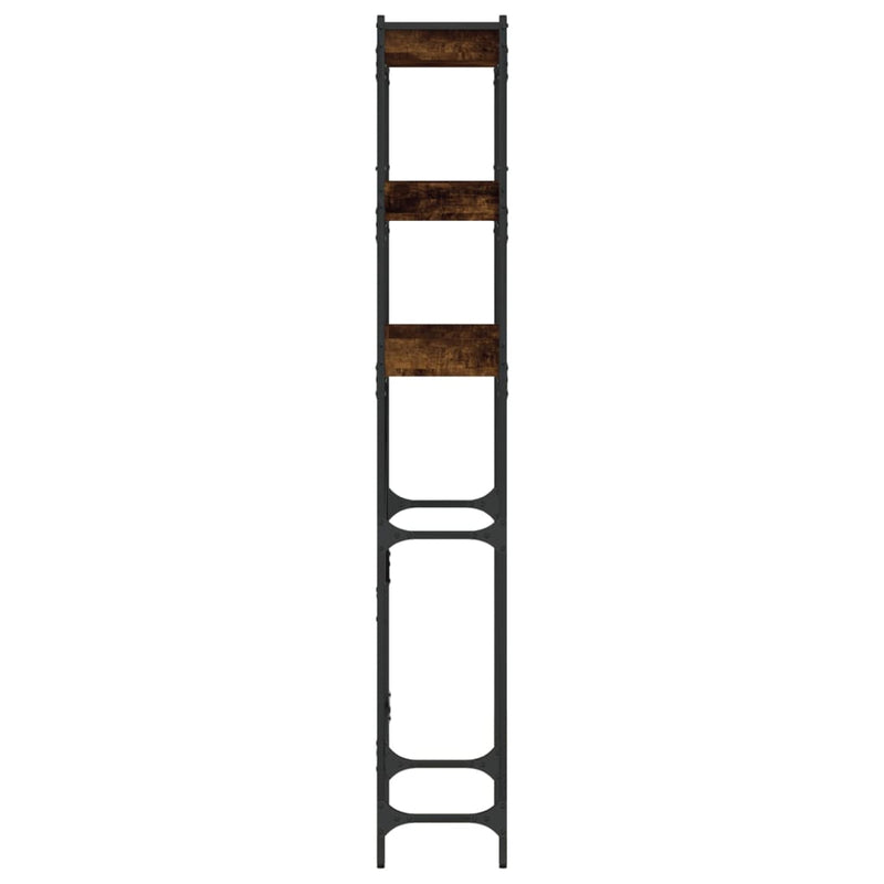 vidaXL füstös tölgy színű szerelt fa mosógéppolc 67 x 25 x 163 cm