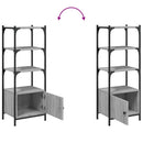 vidaXL 3 szintes szürke sonoma szerelt fa könyvespolc 41x30x109,5 cm