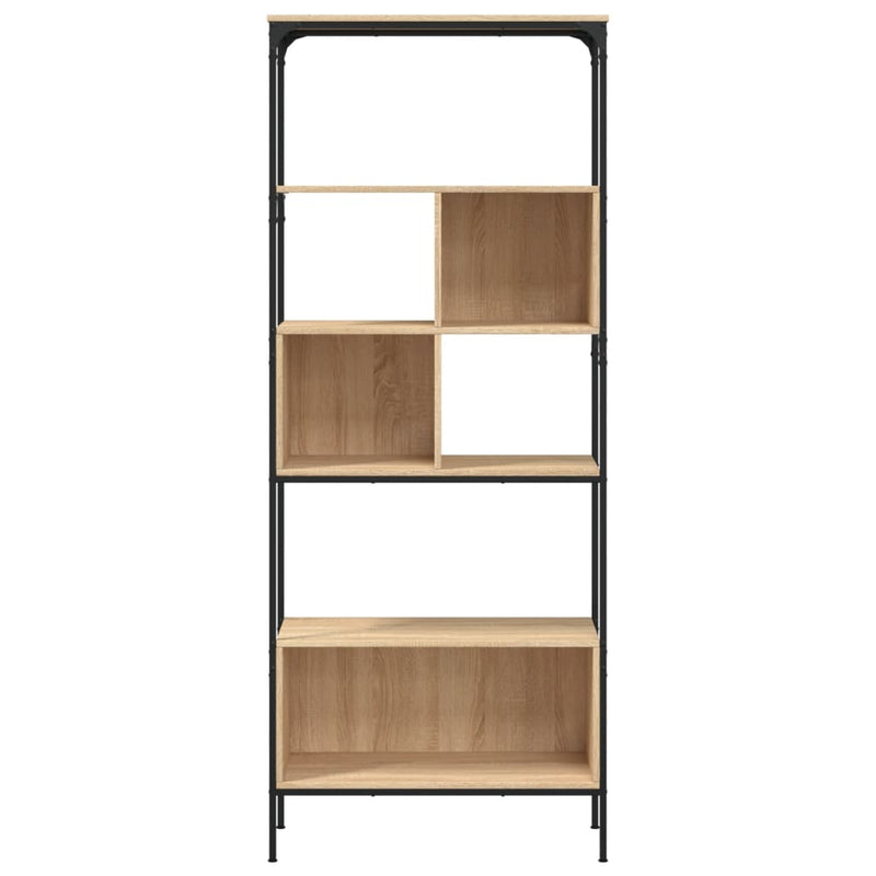 vidaXL 5 szintes sonoma tölgy színű fa könyvespolc 76 x 33 x 188,5 cm