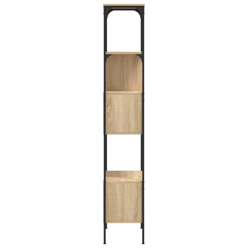 vidaXL 5 szintes sonoma tölgy színű fa könyvespolc 76 x 33 x 188,5 cm