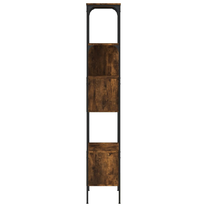 vidaXL 5 szintes füstös tölgy szerelt fa könyvespolc 76x33x188,5 cm