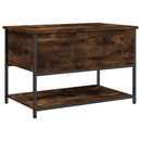 vidaXL füstös tölgy színű szerelt fa tárolópad 70 x 42,5 x 47 cm