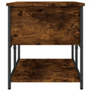 vidaXL füstös tölgy színű szerelt fa tárolópad 100 x 42,5 x 47 cm