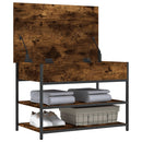 vidaXL füstös tölgy színű szerelt fa cipőtároló pad 70x42,5x50 cm