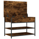 vidaXL füstös tölgy színű szerelt fa cipőtároló pad 70x42,5x50 cm