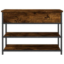 vidaXL füstös tölgy színű szerelt fa cipőtároló pad 70x42,5x50 cm