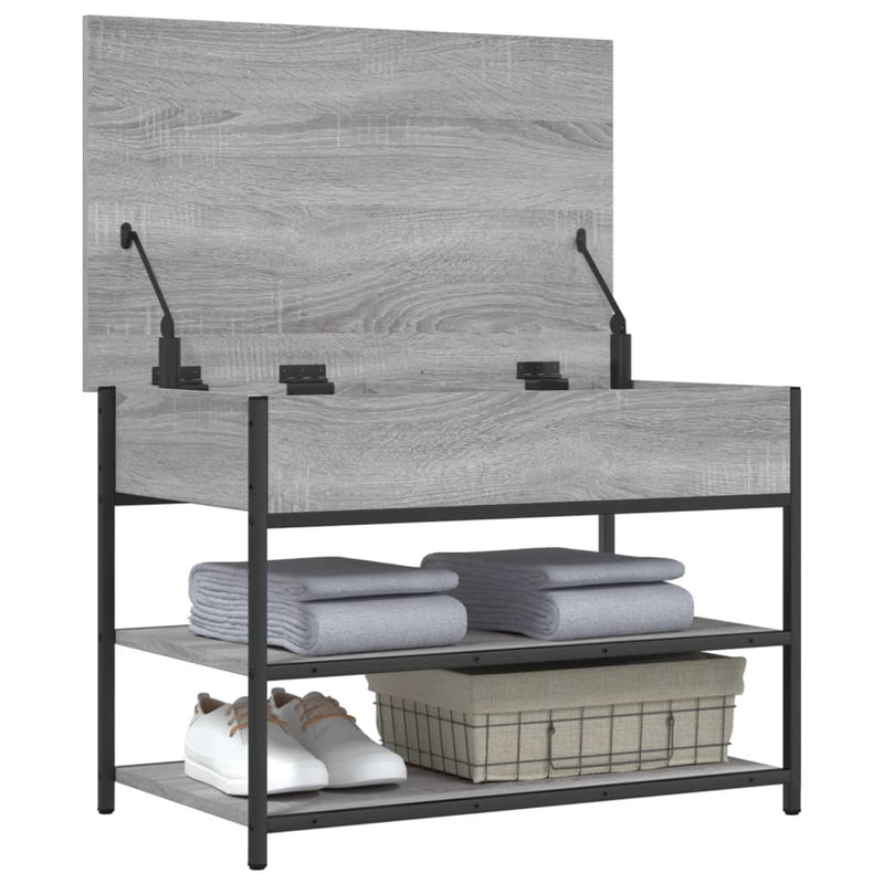 vidaXL szürke sonoma színű szerelt fa cipőpolc 70x42,5x50 cm