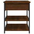 vidaXL barna tölgy színű szerelt fa cipőtároló pad 70x42,5x50 cm