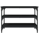 vidaXL fekete szerelt fa cipőpolc 70x38,5x49 cm