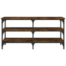 vidaXL füstös tölgy színű szerelt fa cipőtároló pad 100 x 38,5 x 49 cm