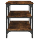 vidaXL füstös tölgy színű szerelt fa cipőtároló pad 100 x 38,5 x 49 cm