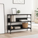 vidaXL fekete szerelt fa tálalóasztal 100x32x75 cm