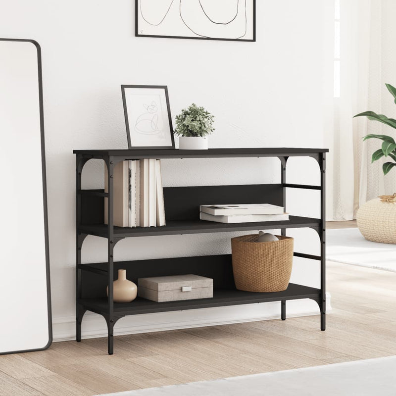 vidaXL fekete szerelt fa tálalóasztal 100x32x75 cm